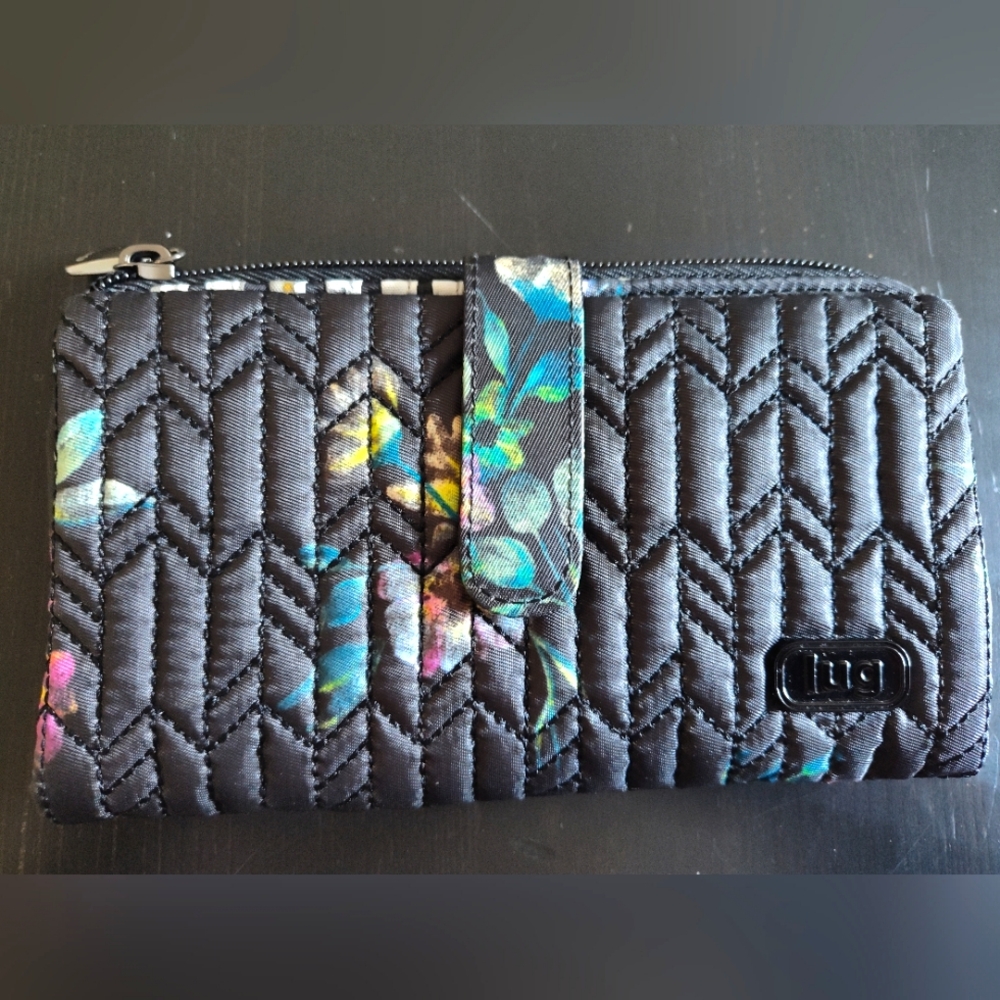 lug Tram wallet in Bouquet Black